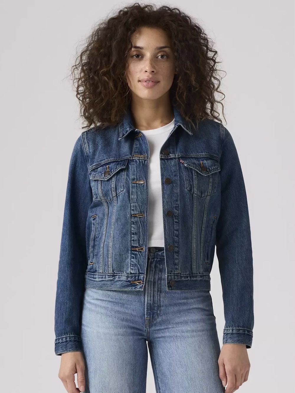 Levi's Original Trucker Jacket in Soft As Butter - Medium Wash